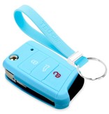 TBU car TBU car Sleutel cover compatibel met VW - Silicone sleutelhoesje - beschermhoesje autosleutel - Lichtblauw