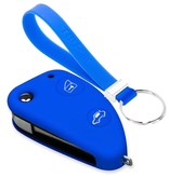 TBU car TBU car Sleutel cover compatibel met Alfa Romeo - Silicone sleutelhoesje - beschermhoesje autosleutel - Blauw