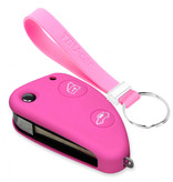 TBU car Alfa Romeo Capa Silicone Chave do carro - Capa protetora - Tampa remota FOB - Rosa