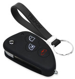 TBU car TBU car Sleutel cover compatibel met Alfa Romeo - Silicone sleutelhoesje - beschermhoesje autosleutel - Zwart