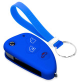 TBU car Alfa Romeo Capa Silicone Chave do carro - Capa protetora - Tampa remota FOB - Azul