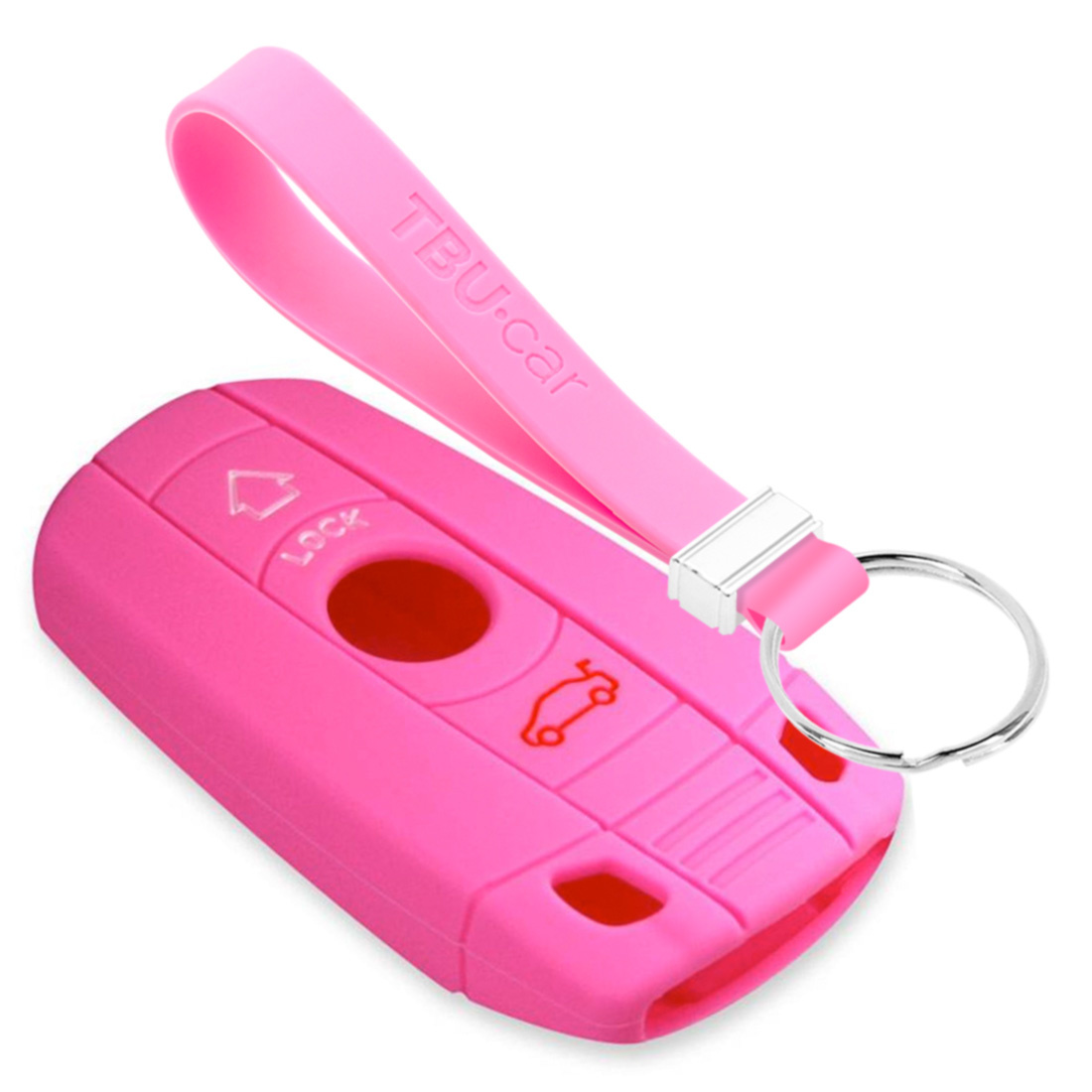 TBU car TBU car Funda Carcasa llave compatible con BMW - Funda de Silicona - Cover de Llave Coche - Rosa