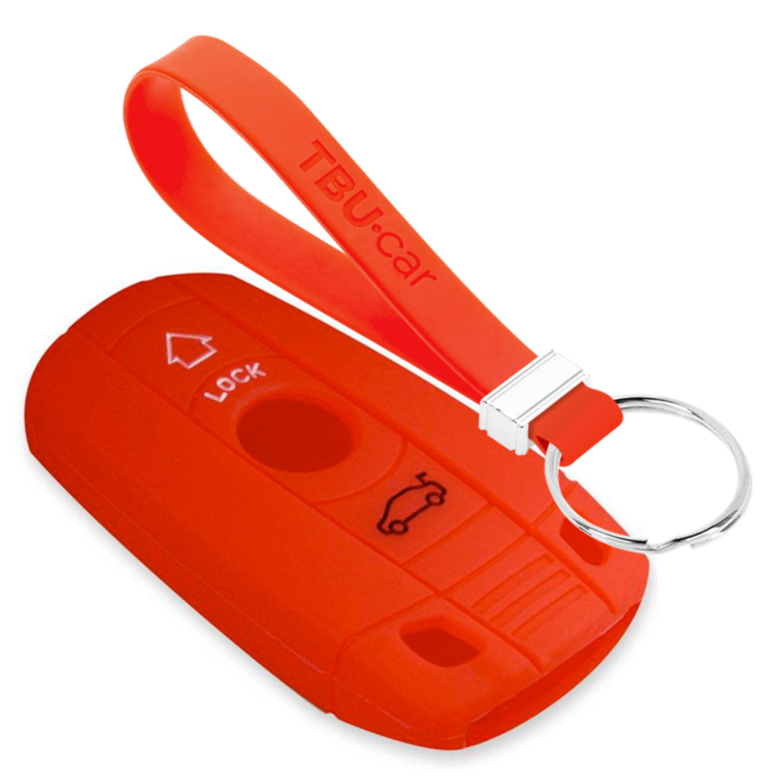 TBU car TBU car Autoschlüssel Hülle kompatibel mit BMW 3 Tasten (Keyless Entry) - Schutzhülle aus Silikon - Auto Schlüsselhülle Cover in Rot