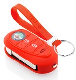 TBU car TBU car Funda Carcasa llave compatible con Alfa Romeo - Funda de Silicona - Cover de Llave Coche - Rojo