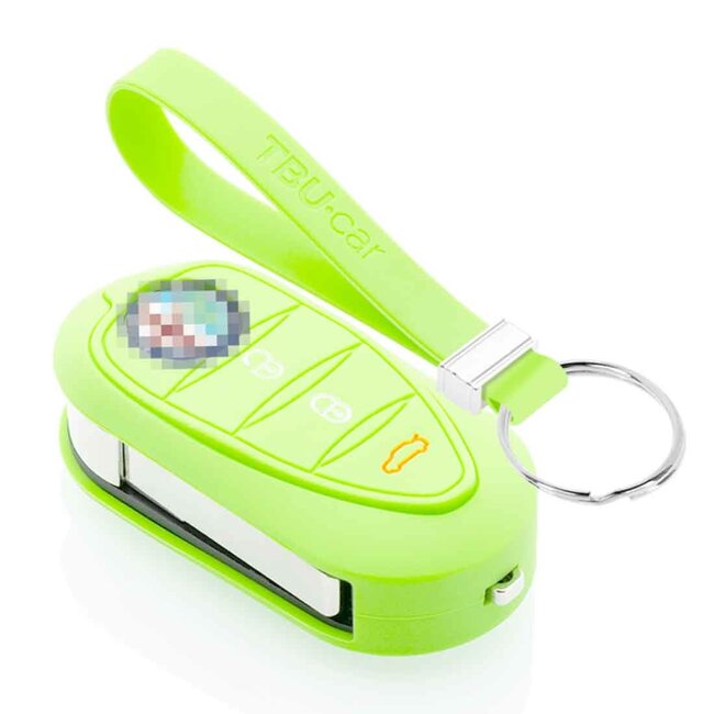 Capa para chave do carro compatível com Alfa Romeo - Capa Protetora de Chave Remota de Silicone - Tampa Remota FOB - Fosforescente