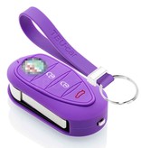 TBU car TBU car Funda Carcasa llave compatible con Alfa Romeo - Funda de Silicona - Cover de Llave Coche - Violeta