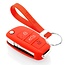 Capa para chave do carro compatível com Audi - Capa Protetora de Chave Remota de Silicone - Tampa Remota FOB - Vermelho
