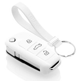 TBU car TBU car Funda Carcasa llave compatible con Audi - Funda de Silicona - Cover de Llave Coche - Blanco