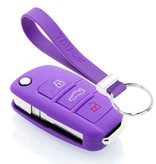 TBU car TBU car Car key cover compatible with Audi - Silicone Protective Remote Key Shell - FOB Case Cover - Purple