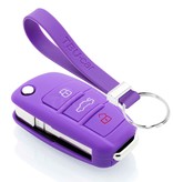 TBU car TBU car Housse de Protection clé compatible avec Audi - Coque Cover Housse étui en Silicone - Violet