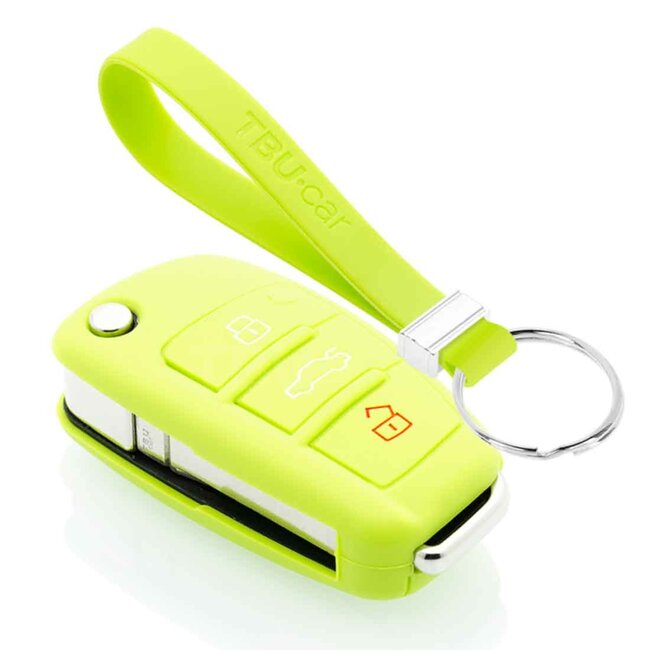 Capa para chave do carro compatível com Audi - Capa Protetora de Chave Remota de Silicone - Tampa Remota FOB - Verde lima