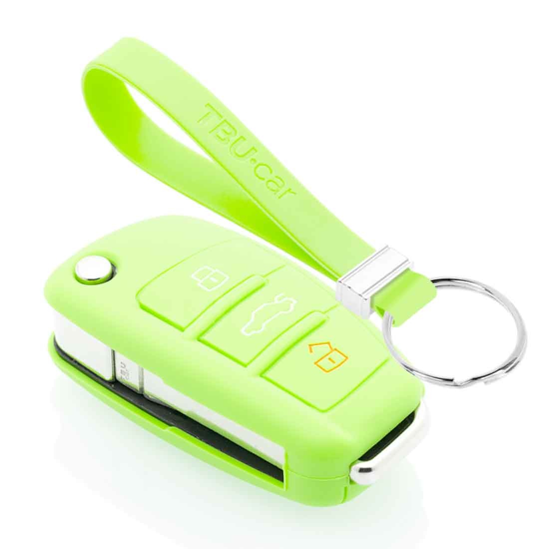 TBU car Audi Capa Silicone Chave do carro - Capa protetora - Tampa remota FOB - Fosforescente