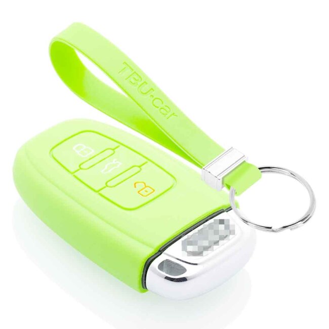Capa para chave do carro compatível com Audi - Capa Protetora de Chave Remota de Silicone - Tampa Remota FOB - Fosforescente