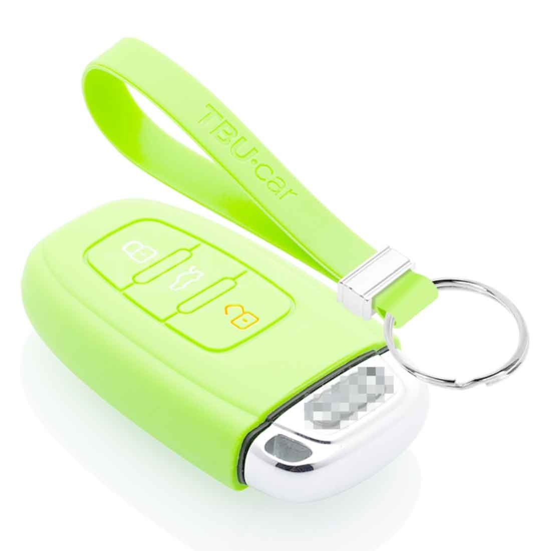 TBU car TBU car Funda Carcasa llave compatible con Audi - Funda de Silicona - Cover de Llave Coche - Glow in the Dark