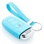 Capa para chave do carro compatível com Audi - Capa Protetora de Chave Remota de Silicone - Tampa Remota FOB - Azul claro