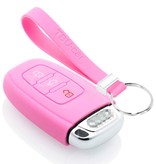 TBU car TBU car Housse de Protection clé compatible avec Audi - Coque Cover Housse étui en Silicone - Rose