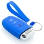 Capa para chave do carro compatível com Audi - Capa Protetora de Chave Remota de Silicone - Tampa Remota FOB - Azul