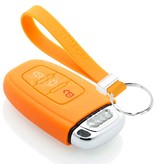 TBU car TBU car Funda Carcasa llave compatible con Audi - Funda de Silicona - Cover de Llave Coche - Naranja