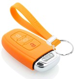 TBU car TBU car Sleutel cover compatibel met Audi - Silicone sleutelhoesje - beschermhoesje autosleutel - Oranje