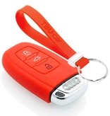 TBU car TBU car Sleutel cover compatibel met Audi - Silicone sleutelhoesje - beschermhoesje autosleutel - Rood