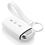 Funda Carcasa llave compatible con Audi - Funda de Silicona - Cover de Llave Coche - Blanco