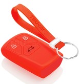 TBU car TBU car Housse de Protection clé compatible avec Audi - Coque Cover Housse étui en Silicone - Rouge