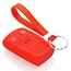 Capa para chave do carro compatível com Audi - Capa Protetora de Chave Remota de Silicone - Tampa Remota FOB - Vermelho