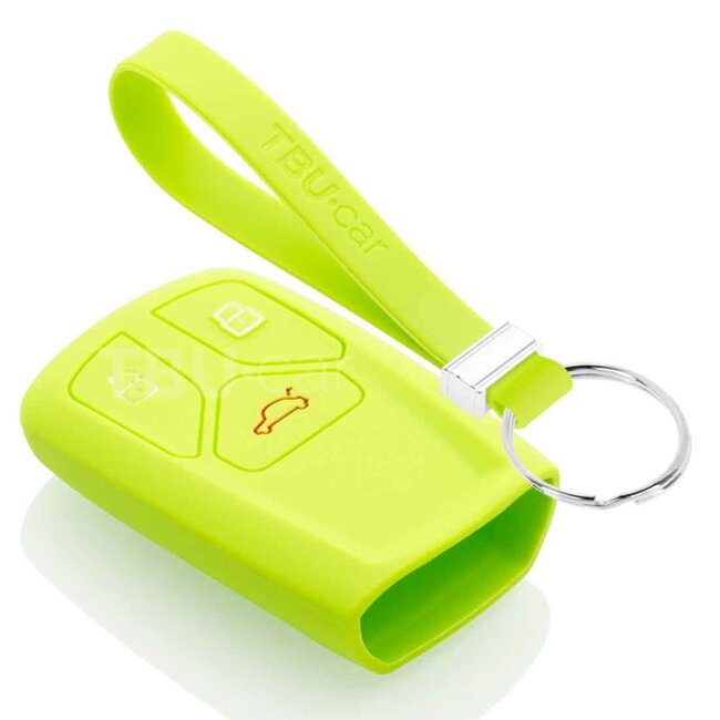 Capa para chave do carro compatível com Audi - Capa Protetora de Chave Remota de Silicone - Tampa Remota FOB - Verde lima