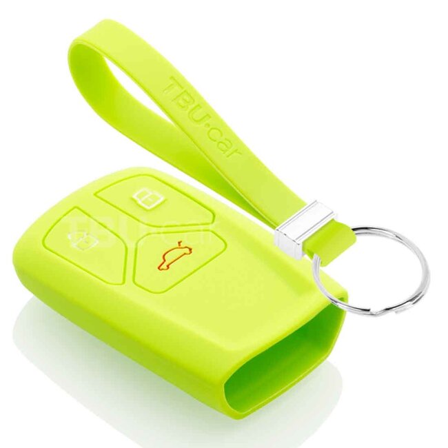 Cover chiavi auto compatibile con Audi - Copertura protettiva - Custodia Protettiva in Silicone - Verde lime
