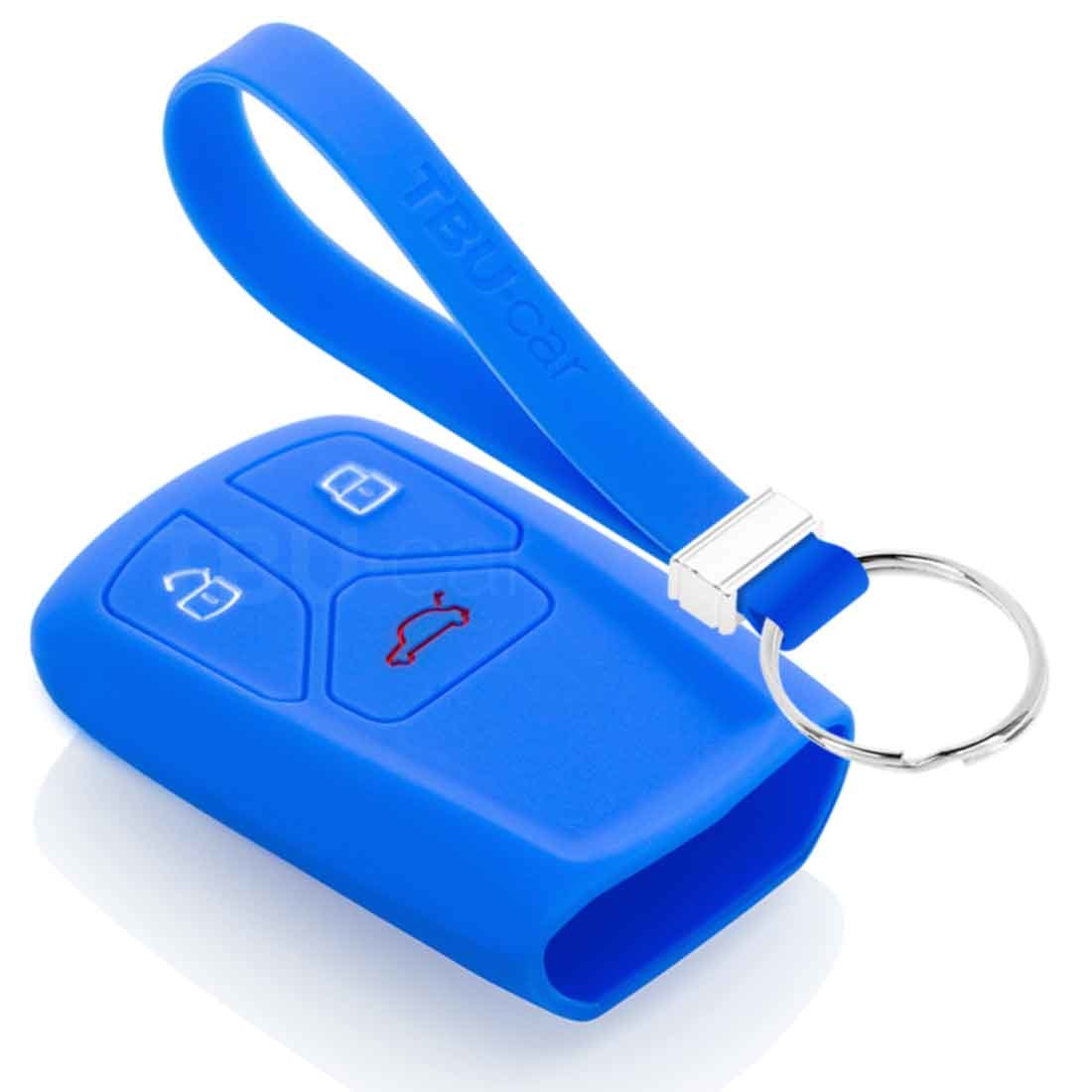 TBU car Audi Capa Silicone Chave do carro - Capa protetora - Tampa remota FOB - Azul