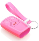 TBU car Audi Capa Silicone Chave do carro - Capa protetora - Tampa remota FOB - Rosa