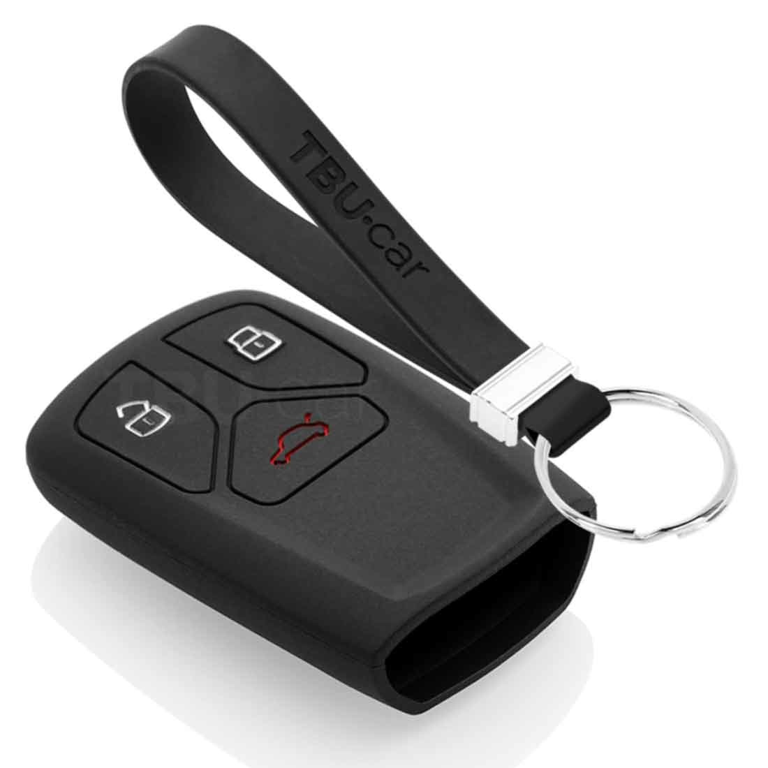 TBU car TBU car Funda Carcasa llave compatible con Audi - Funda de Silicona - Cover de Llave Coche - Negro