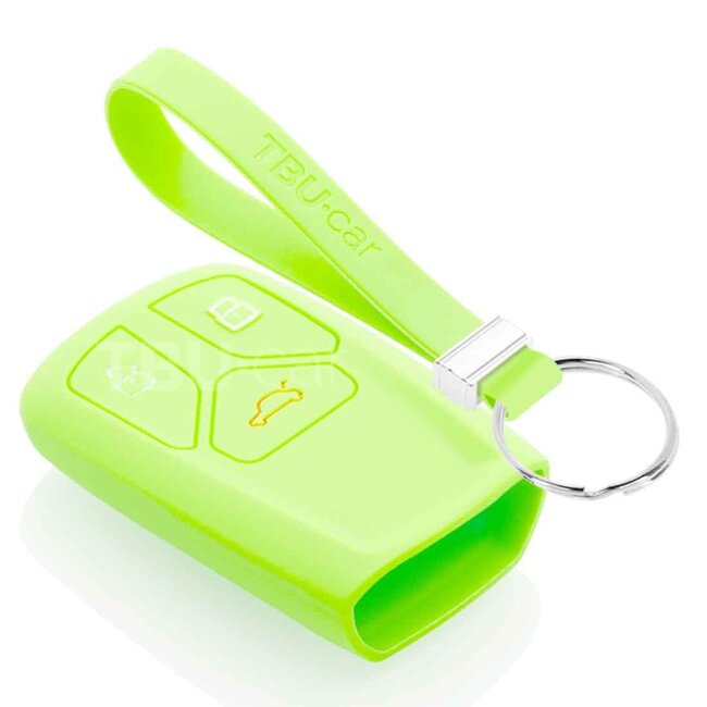 Capa para chave do carro compatível com Audi - Capa Protetora de Chave Remota de Silicone - Tampa Remota FOB - Fosforescente