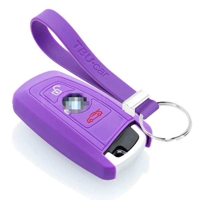 Capa para chave do carro compatível com BMW - Capa Protetora de Chave Remota de Silicone - Tampa Remota FOB - Roxo