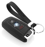 TBU car TBU car Autoschlüssel Hülle kompatibel mit BMW 3 Tasten (Keyless Entry) - Schutzhülle aus Silikon - Auto Schlüsselhülle Cover in Schwarz
