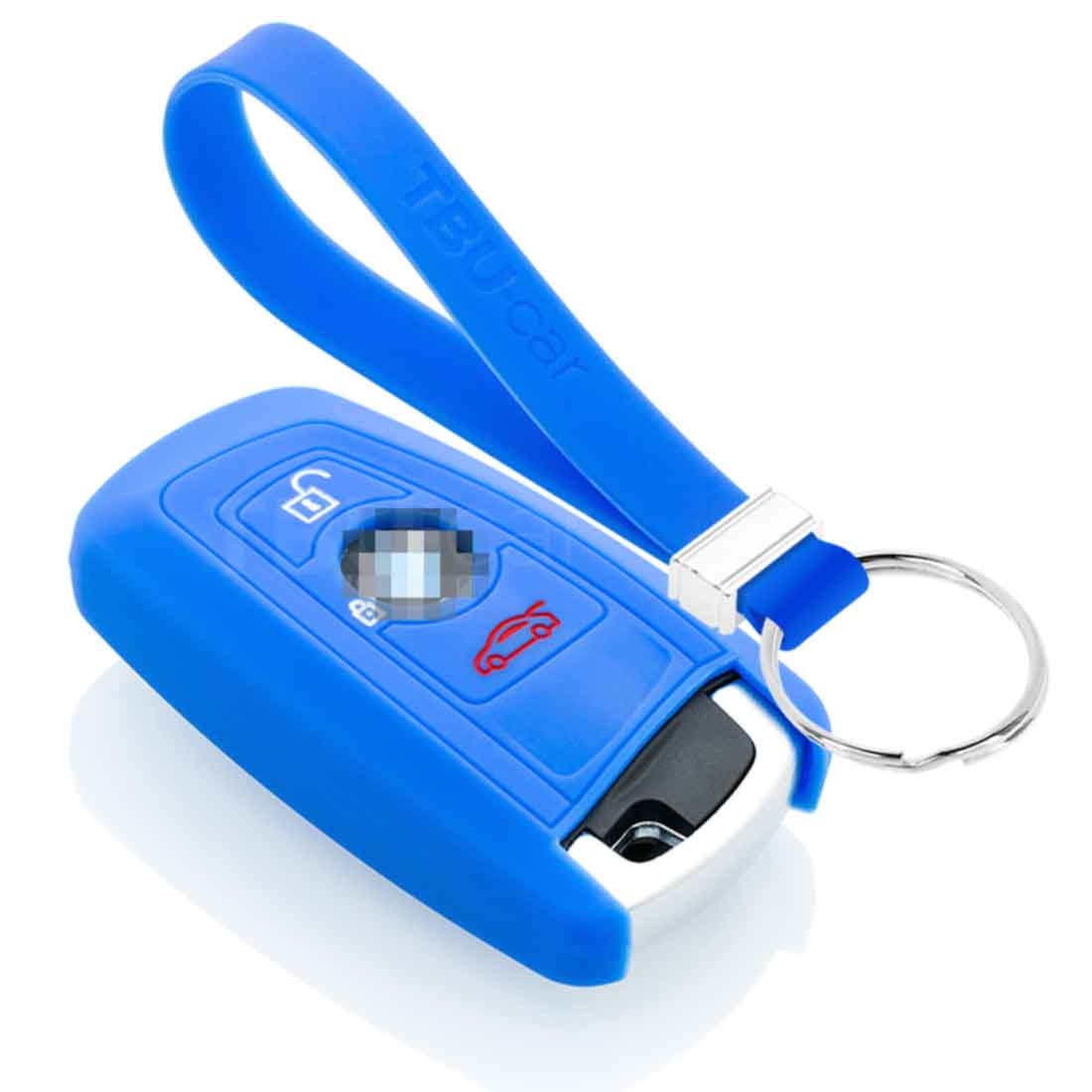 TBU car TBU car Car key cover compatible with BMW - Silicone Protective Remote Key Shell - FOB Case Cover - Blue