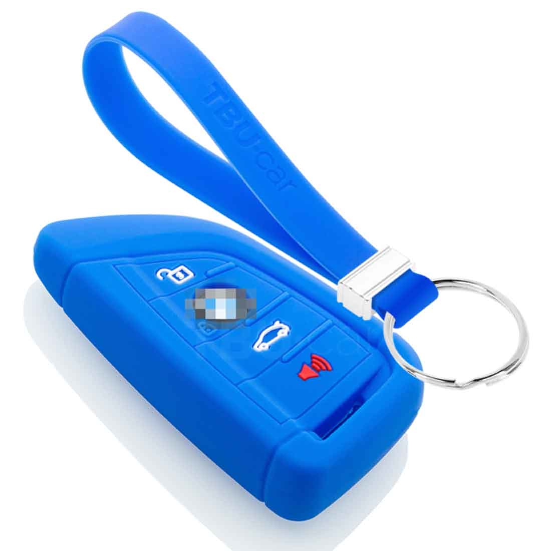 TBU car BMW Capa Silicone Chave do carro - Capa protetora - Tampa remota FOB - Azul