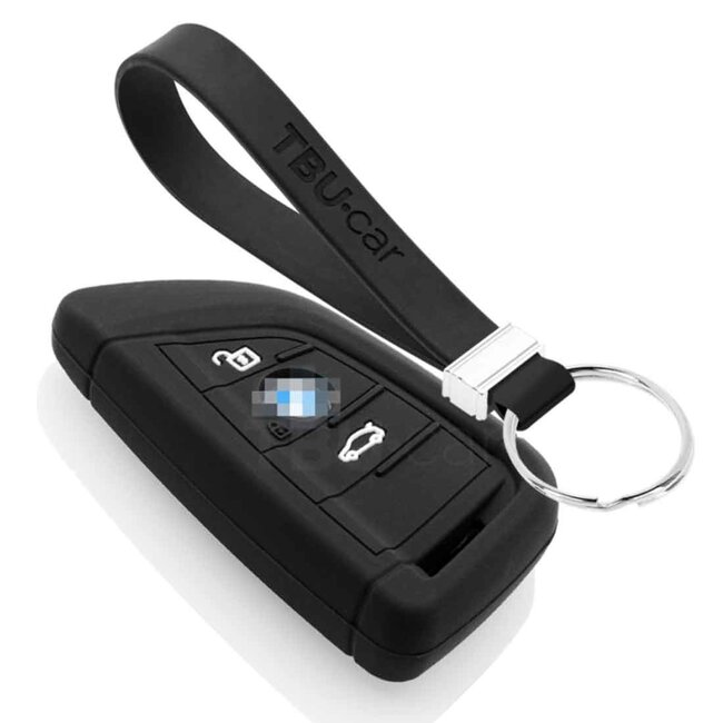 Capa para chave do carro compatível com BMW - Capa Protetora de Chave Remota de Silicone - Tampa Remota FOB - Preto
