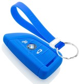 TBU car TBU car Autoschlüssel Hülle kompatibel mit BMW 3 Tasten (Keyless Entry) - Schutzhülle aus Silikon - Auto Schlüsselhülle Cover in Blau