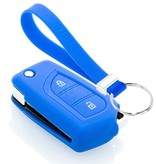 TBU car TBU car Car key cover compatible with Toyota - Silicone Protective Remote Key Shell - FOB Case Cover - Blue