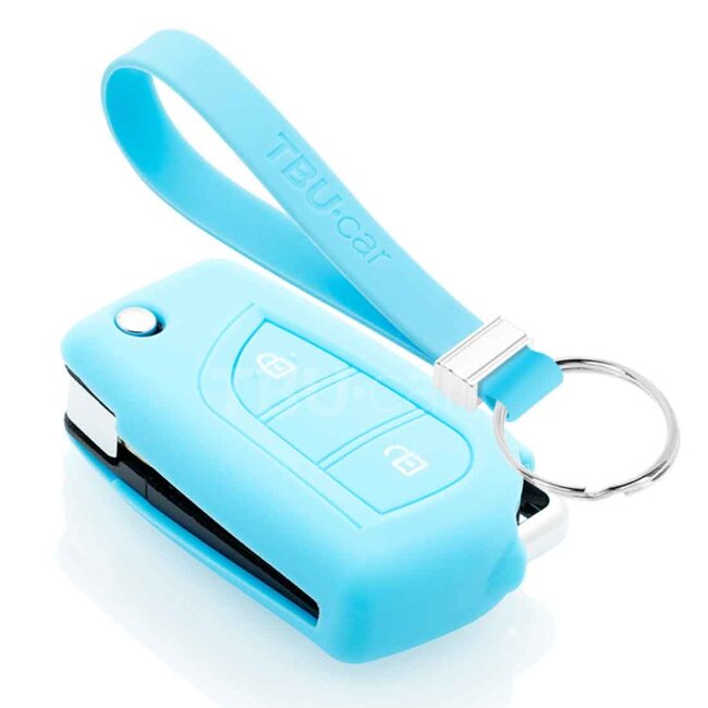Capa para chave do carro compatível com Toyota - Capa Protetora de Chave Remota de Silicone - Tampa Remota FOB - Azul claro
