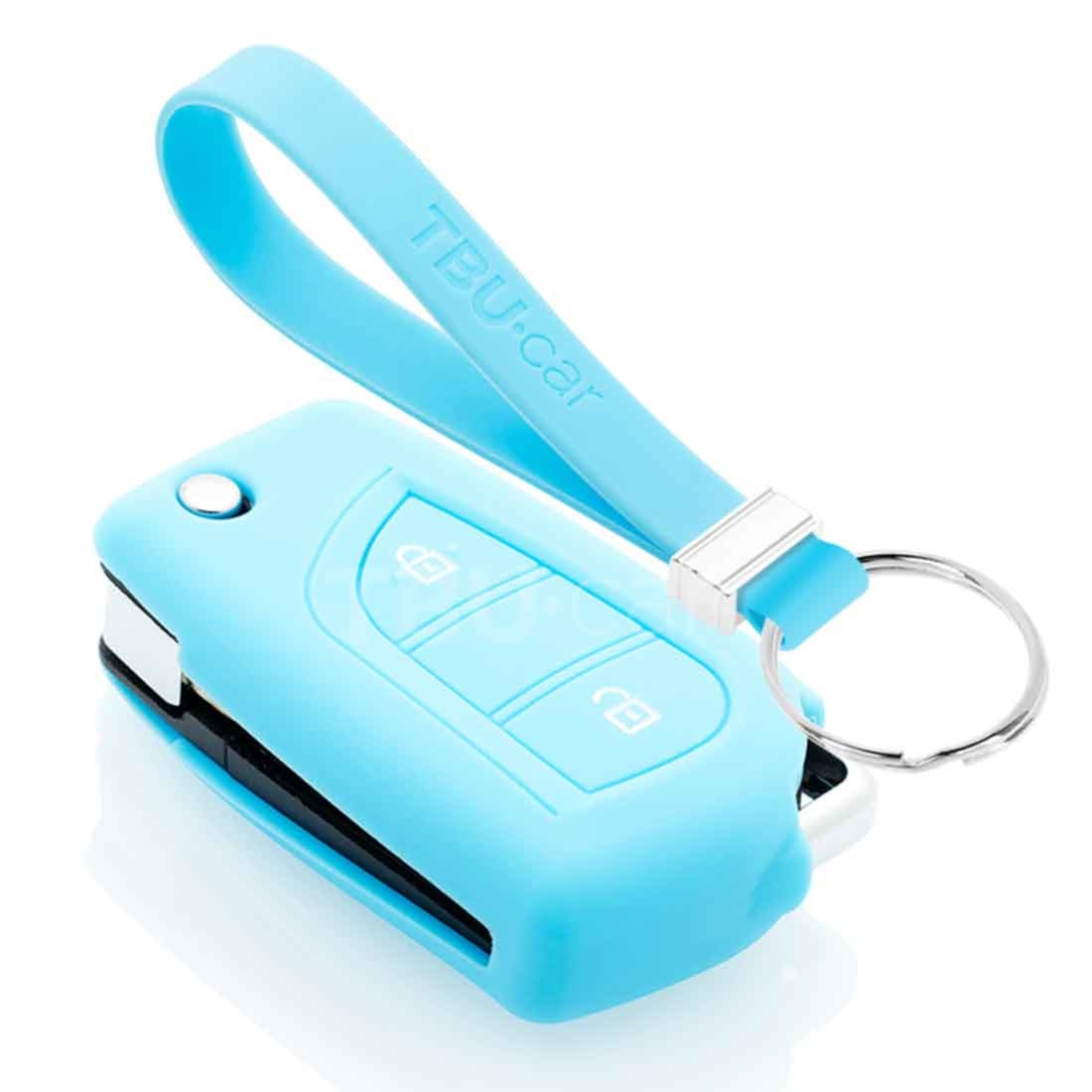 TBU car TBU car Car key cover compatible with Toyota - Silicone Protective Remote Key Shell - FOB Case Cover - Light Blue