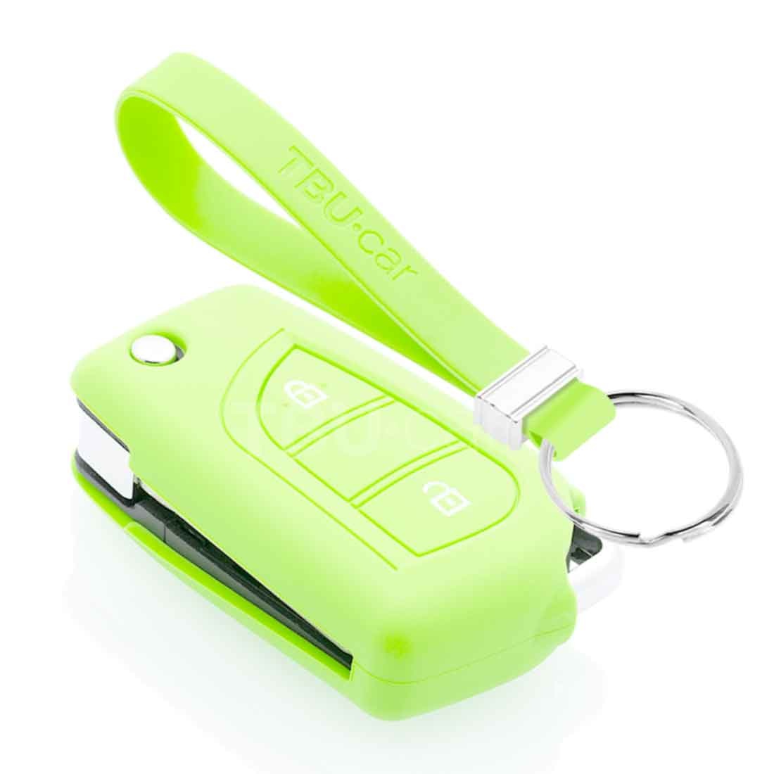 TBU car TBU car Car key cover compatible with Peugeot - Silicone Protective Remote Key Shell - FOB Case Cover - Glow in the Dark