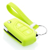 TBU car Citro√´n Capa Silicone Chave do carro - Capa protetora - Tampa remota FOB - Verde lima