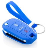 TBU car Citro√´n Capa Silicone Chave do carro - Capa protetora - Tampa remota FOB - Azul