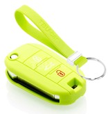 TBU car TBU car Car key cover compatible with Peugeot - Silicone Protective Remote Key Shell - FOB Case Cover - Lime green