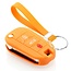 Funda Carcasa llave compatible con Peugeot - Funda de Silicona - Cover de Llave Coche - Naranja