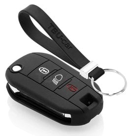 TBU car Peugeot Funda Carcasa llave - Negro