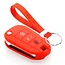 TBU car Car key cover compatible with Citroën - Silicone Protective Remote Key Shell - FOB Case Cover - Red