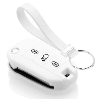 TBU car® Peugeot Schlüsselhülle - Weiß